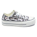 CONVERSE Chuck Taylor Womens Low Top Trainers Canvas UK 3.5 Pink & Black Leopard