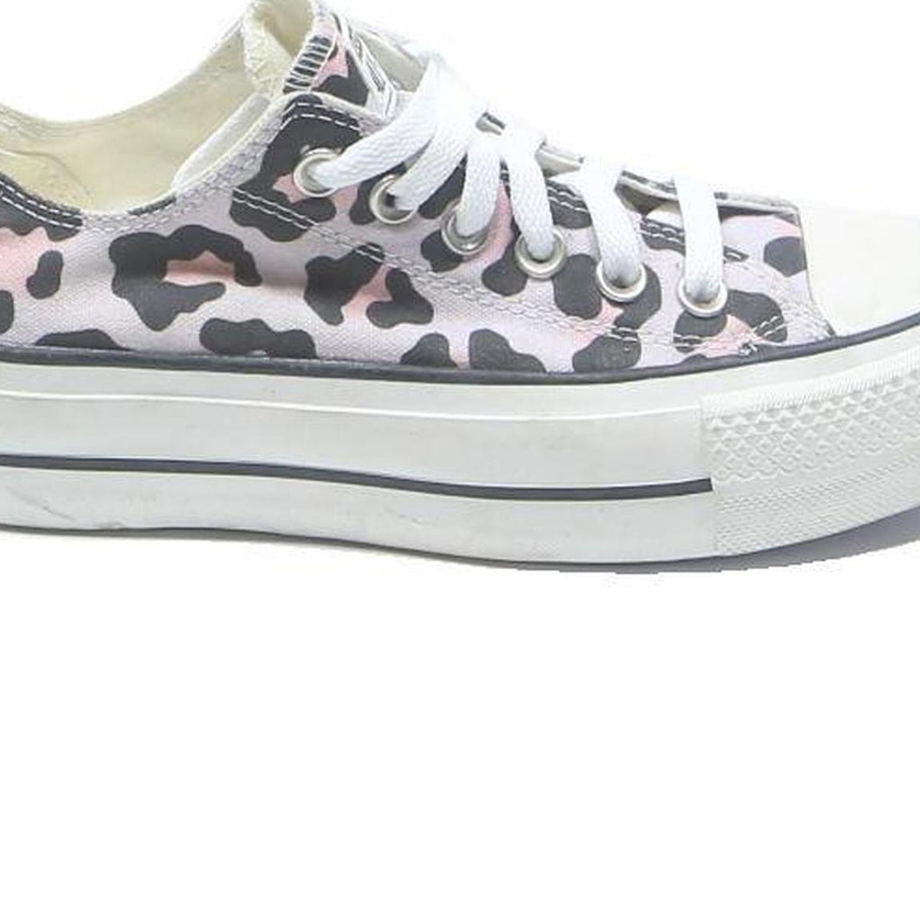 CONVERSE Chuck Taylor Womens Low Top Trainers Canvas UK 3.5 Pink & Black Leopard