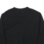 STARTER Womens Black Crew Neck L Cotton Blend Classic Logo Sweatshirt