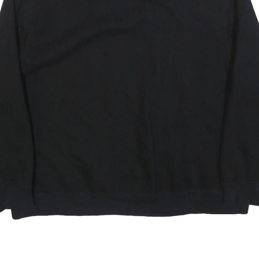 STARTER Womens Black Crew Neck L Cotton Blend Classic Logo Sweatshirt