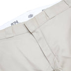 DICKIES Mens Regular Fit Beige Cotton Blend Trousers W34 L30 Workwear Zip Fly
