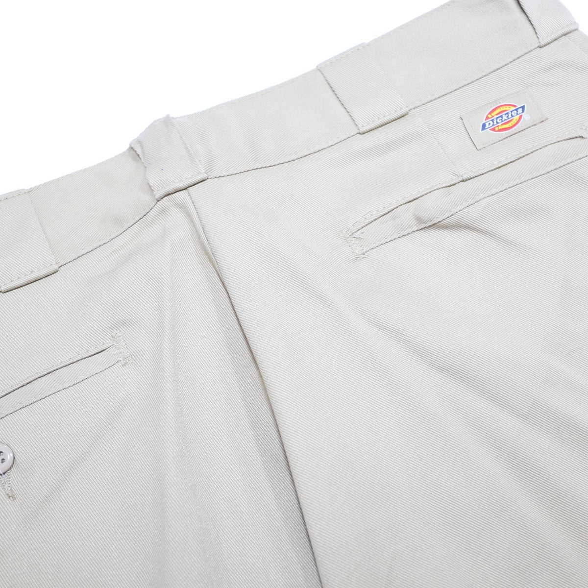 DICKIES Mens Regular Fit Beige Cotton Blend Trousers W34 L30 Workwear Zip Fly