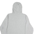 REEBOK Mens Grey Hoodie S Cotton Pullover Casual Sportswear Drawstring Hood