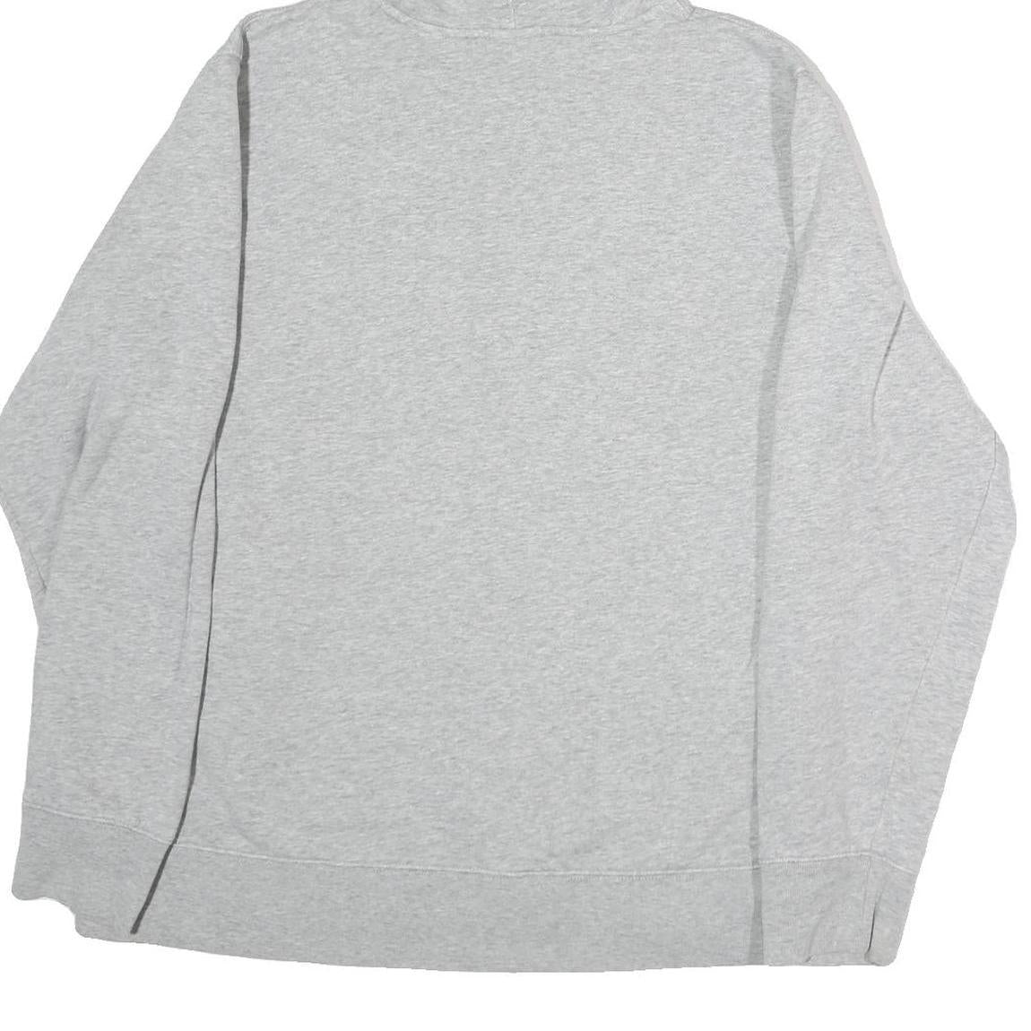 REEBOK Mens Grey Hoodie S Cotton Pullover Casual Sportswear Drawstring Hood