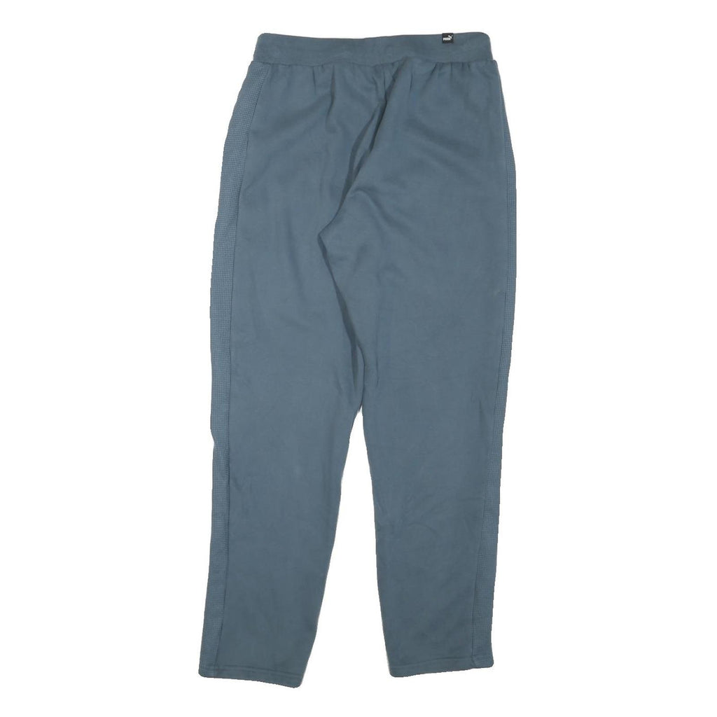PUMA Mens Joggers Blue Cotton Blend Regular Tapered M W30 L30 Comfort Casual