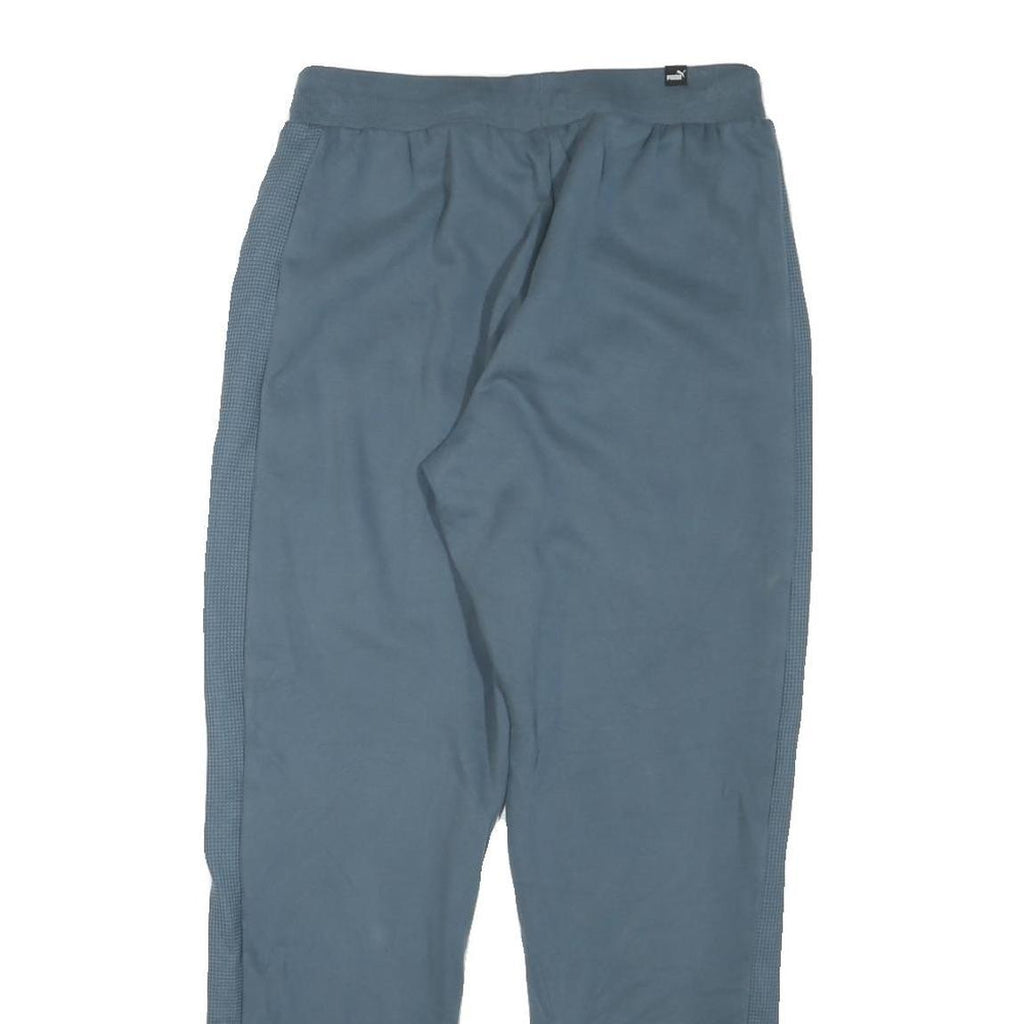 PUMA Mens Joggers Blue Cotton Blend Regular Tapered M W30 L30 Comfort Casual
