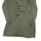 REISS Womens Green Polyester Blend Day Dress UK 12 Textured Long Sleeve Midi