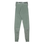 NIKE Womens Sports Leggings Green XS W23 L27 Nike Pro Logo Fit Athletic