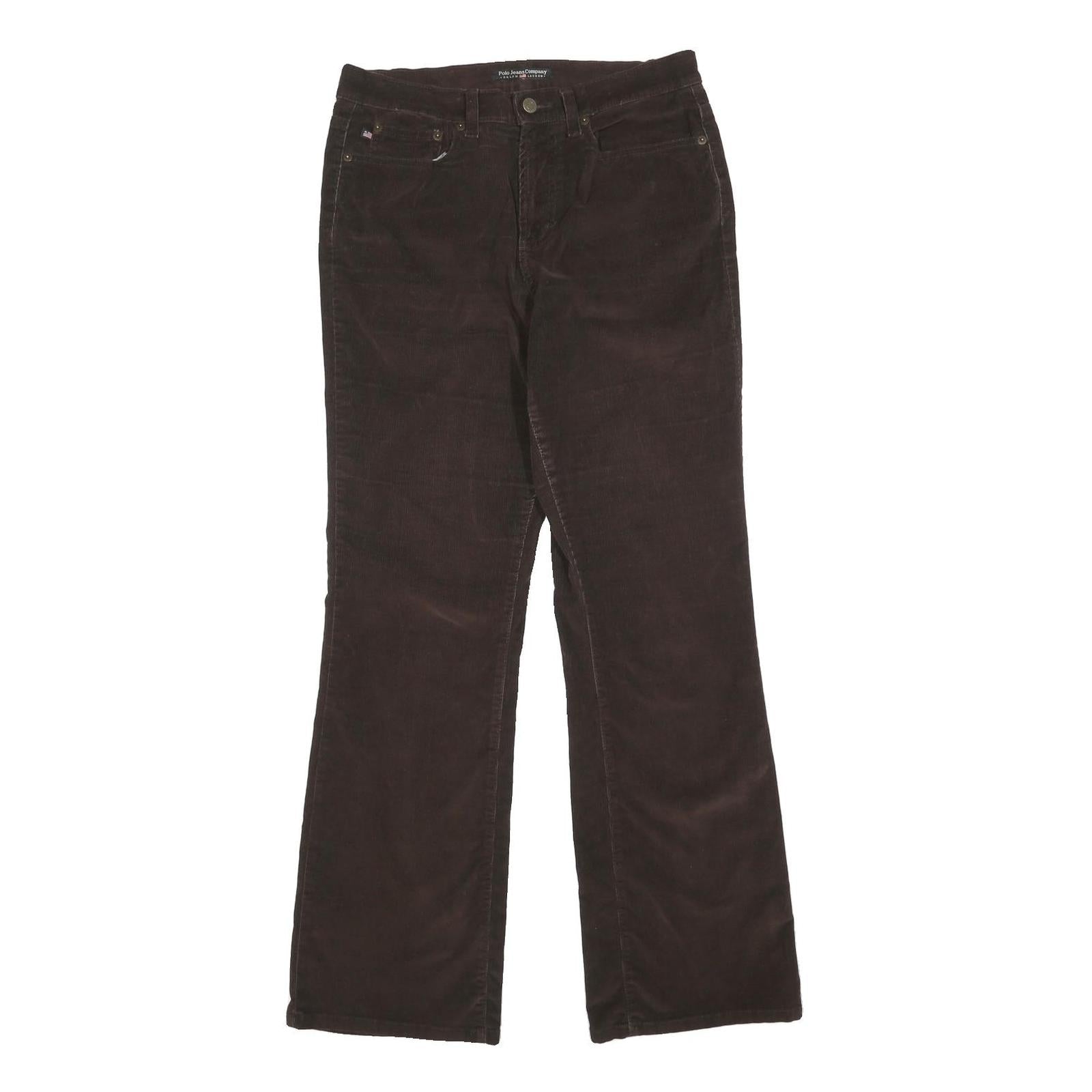 RALPH LAUREN POLO JEANS COMPANY Womens Cotton Blend Brown Regular Straight