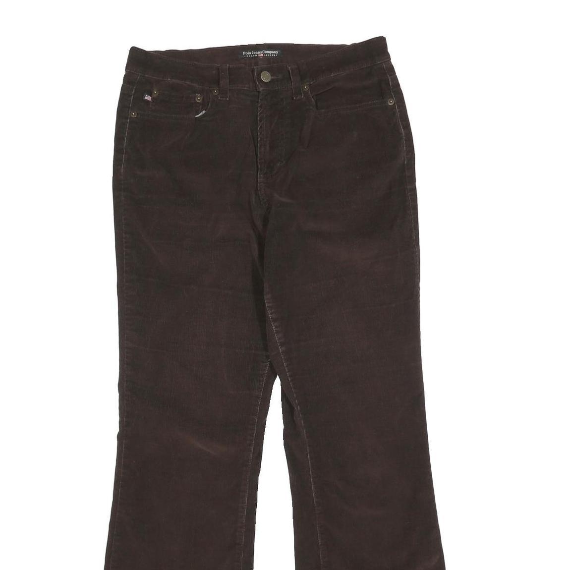 RALPH LAUREN POLO JEANS COMPANY Womens Cotton Blend Brown Regular Straight