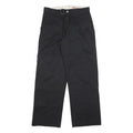 DICKIES Mens Black Cotton Blend Relaxed Straight Trousers W30 L30 Workwear Zip