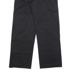 DICKIES Mens Black Cotton Blend Relaxed Straight Trousers W30 L30 Workwear Zip