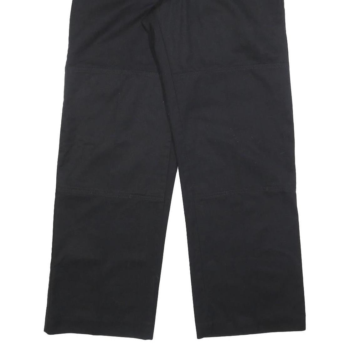 DICKIES Mens Black Cotton Blend Relaxed Straight Trousers W30 L30 Workwear Zip