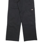 DICKIES Mens Black Cotton Blend Relaxed Straight Trousers W30 L30 Workwear Zip