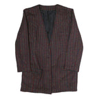 Womens Red & Green Plain Jacket L Polyester Classic Relaxed Fit Long Sleeve