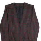 Womens Red & Green Plain Jacket L Polyester Classic Relaxed Fit Long Sleeve