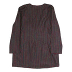 Womens Red & Green Plain Jacket L Polyester Classic Relaxed Fit Long Sleeve