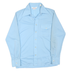 DONEGAL Mens Blue Shirt L Classic Polyester Blend Long Sleeve Button Closure