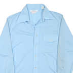 DONEGAL Mens Blue Shirt L Classic Polyester Blend Long Sleeve Button Closure