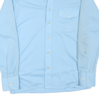 DONEGAL Mens Blue Shirt L Classic Polyester Blend Long Sleeve Button Closure