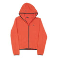 ELLESSE Mens Red Jacket S Polyester Blend Plain Zip Hooded Lightweight