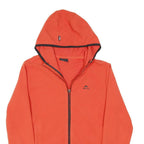 ELLESSE Mens Red Jacket S Polyester Blend Plain Zip Hooded Lightweight