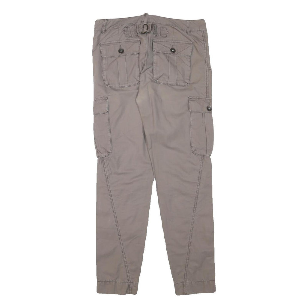 ESPRIT Womens Cotton Blend Beige Relaxed Cargo Trousers W32 L31 Casual Utility