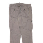 ESPRIT Womens Cotton Blend Beige Relaxed Cargo Trousers W32 L31 Casual Utility