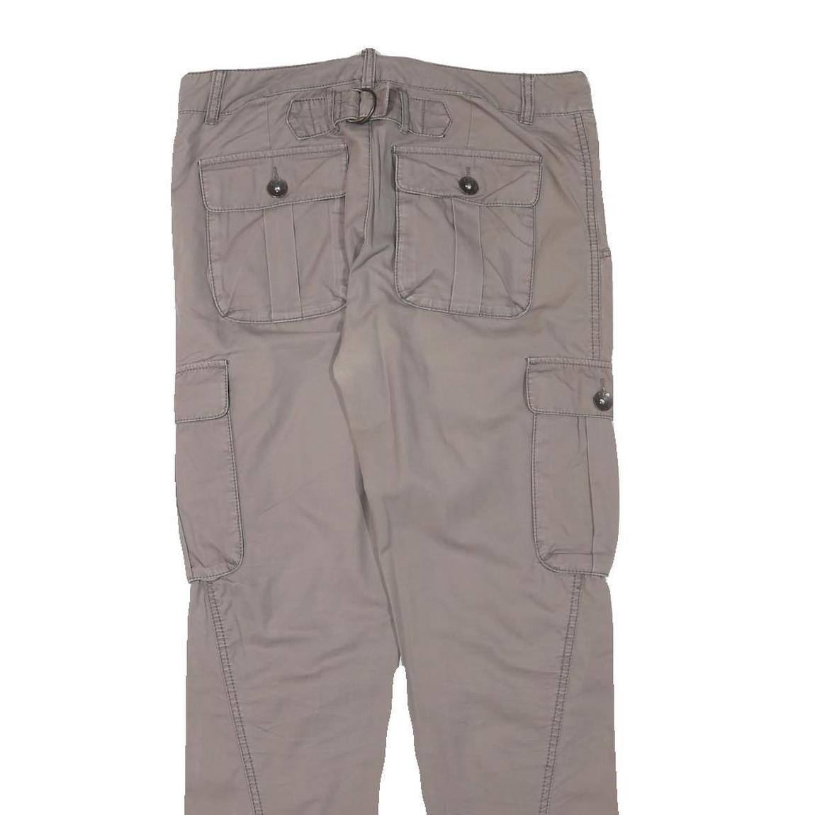 ESPRIT Womens Cotton Blend Beige Relaxed Cargo Trousers W32 L31 Casual Utility