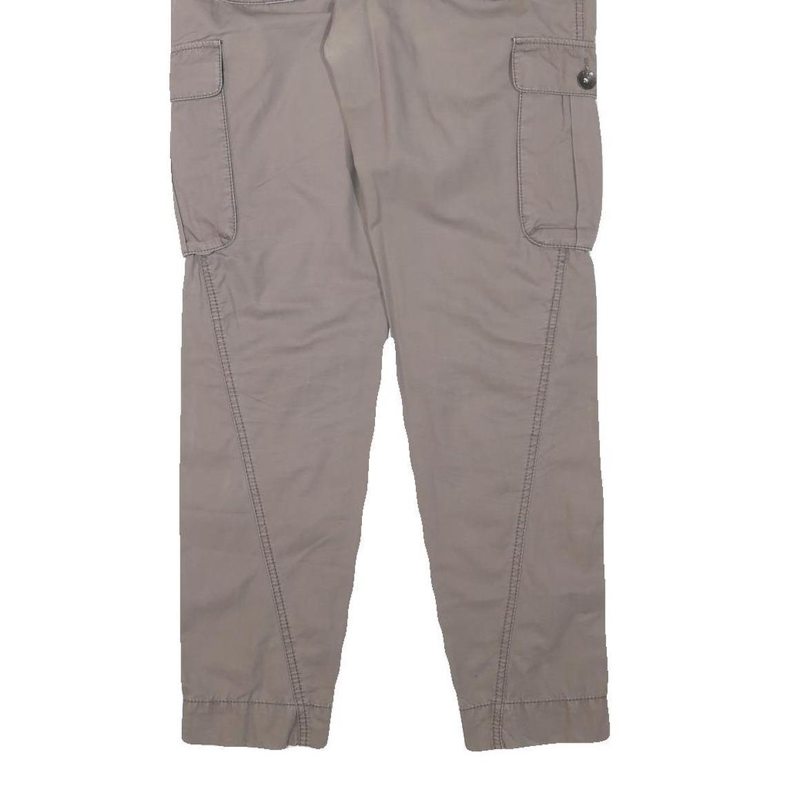 ESPRIT Womens Cotton Blend Beige Relaxed Cargo Trousers W32 L31 Casual Utility