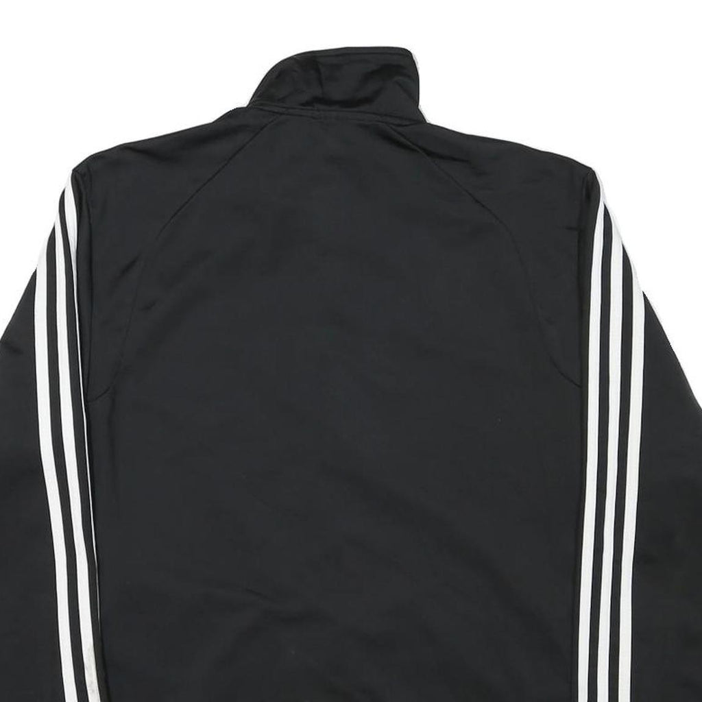 ADIDAS Mens Black & White Zip Jacket M Polyester Blend Track Sportswear