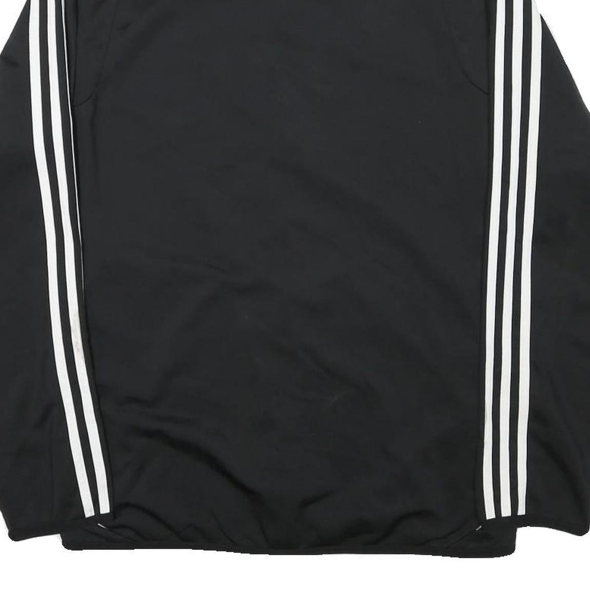 ADIDAS Mens Black & White Zip Jacket M Polyester Blend Track Sportswear