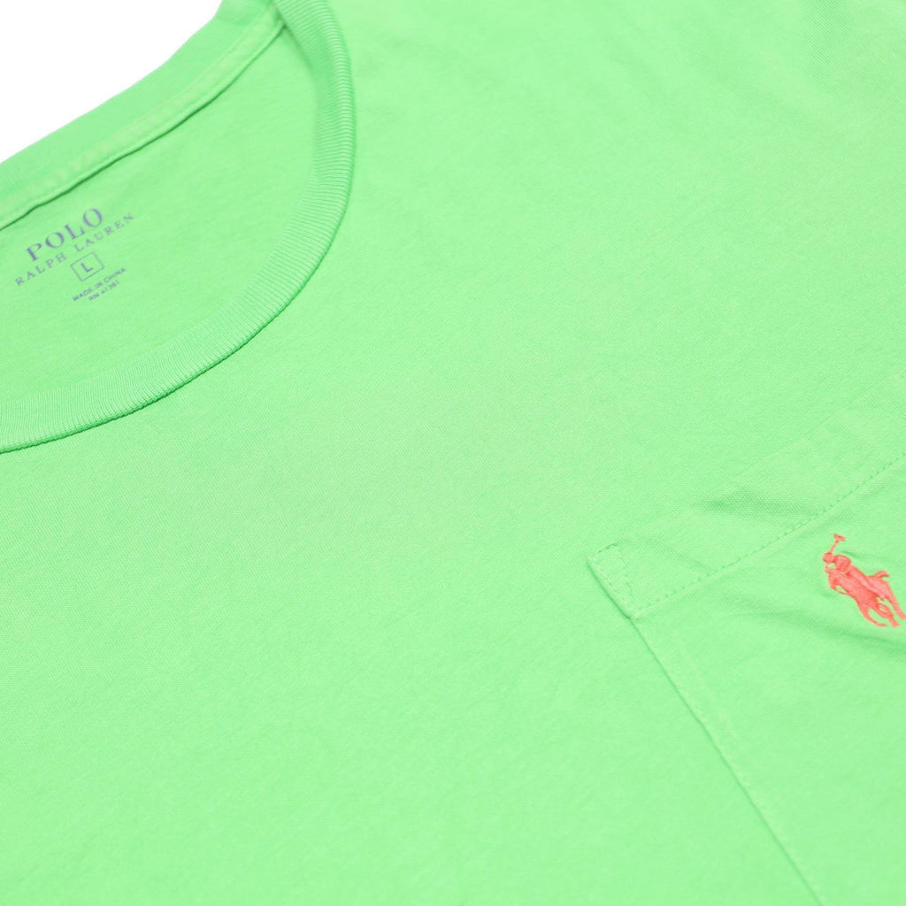 POLO RALPH LAUREN Mens Green T-Shirt L Short Sleeve Crew Neck Pocket Logo