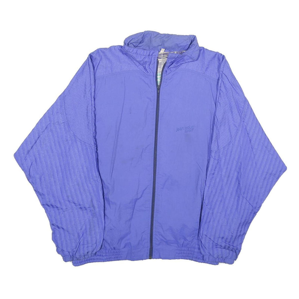JEAN LEDUC SPORT Womens Blue Nylon Zip Jacket UK 12 Sportswear Light Weight