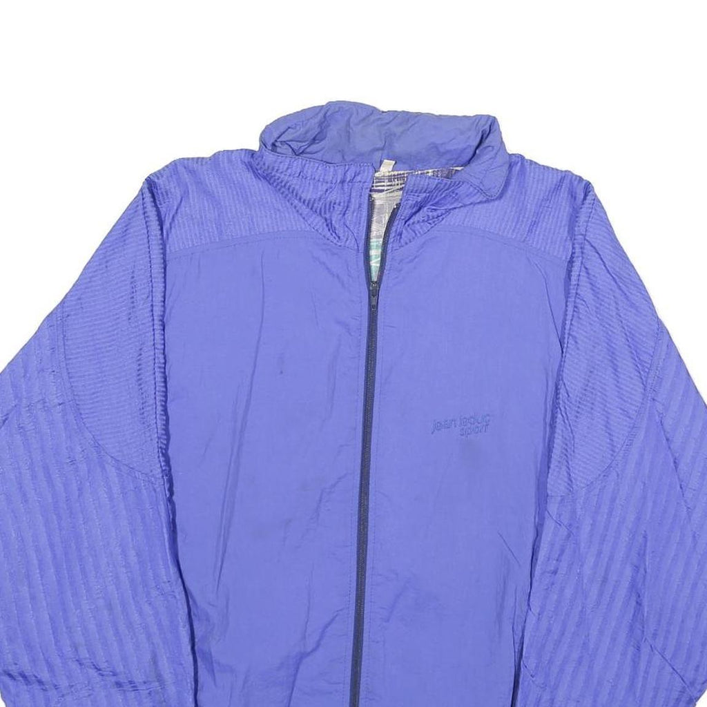 JEAN LEDUC SPORT Womens Blue Nylon Zip Jacket UK 12 Sportswear Light Weight