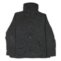 CALVIN KLEIN Womens Black & Charcoal Zip Up Jacket XL Cotton Blend Knit Casual