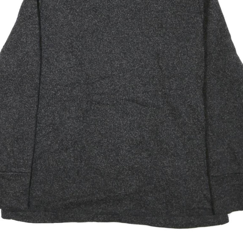 CALVIN KLEIN Womens Black & Charcoal Zip Up Jacket XL Cotton Blend Knit Casual