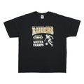 JERZEES Mens Black 2007 Soccer Champs Graphic T-Shirt L Short Sleeve Crew Neck