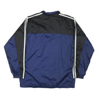 ADIDAS Womens Blue & Black Nylon Track Jacket XL Zip Casual Sport Retro