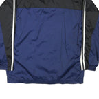 ADIDAS Womens Blue & Black Nylon Track Jacket XL Zip Casual Sport Retro
