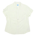 COLUMBIA Womens White & Green Check Shirt L Lightweight Casual Outdoor Summer