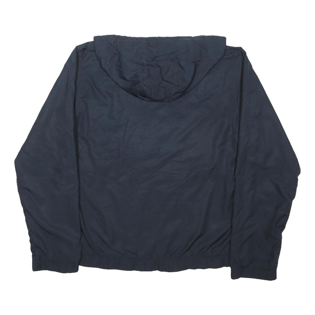 LACOSTE Mens Blue Navy & Royal Blue Zip Up Hooded Jacket M Polyester Blend