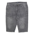 ARIZONA JEAN COMPANY Mens Grey Casual Denim Shorts XL W38 Relaxed Fit Reflective
