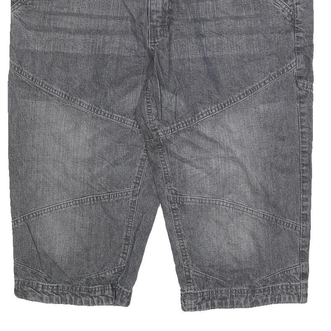 ARIZONA JEAN COMPANY Mens Grey Casual Denim Shorts XL W38 Relaxed Fit Reflective