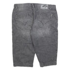 ARIZONA JEAN COMPANY Mens Grey Casual Denim Shorts XL W38 Relaxed Fit Reflective