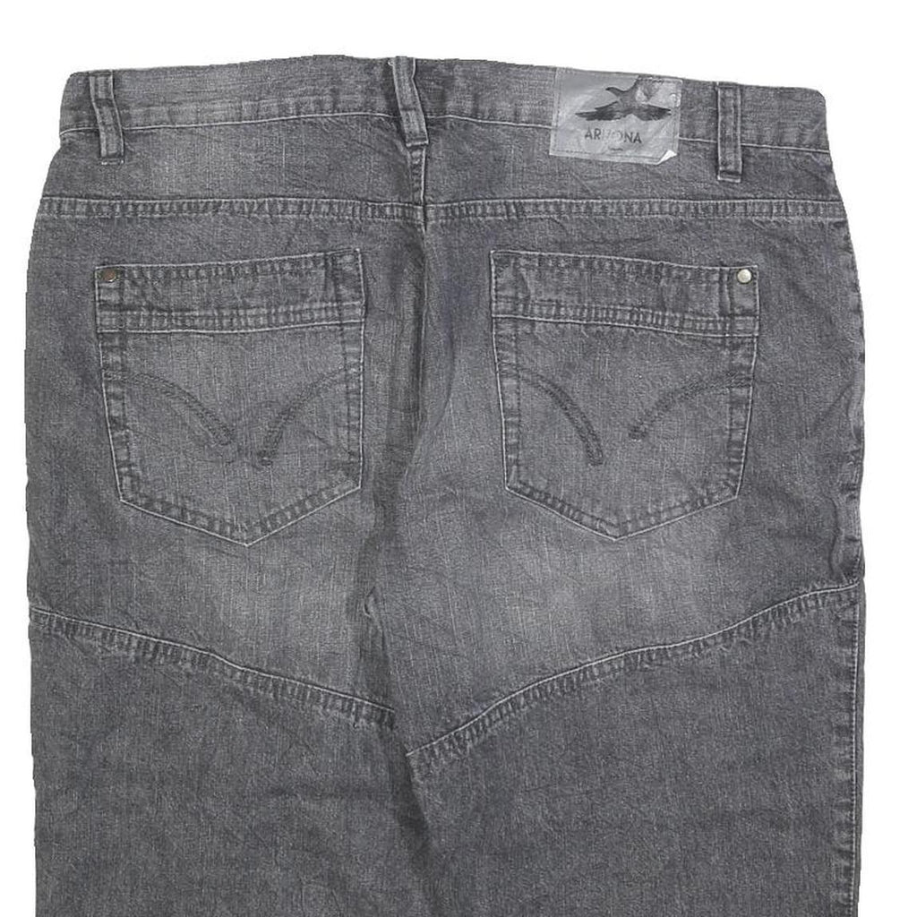 ARIZONA JEAN COMPANY Mens Grey Casual Denim Shorts XL W38 Relaxed Fit Reflective