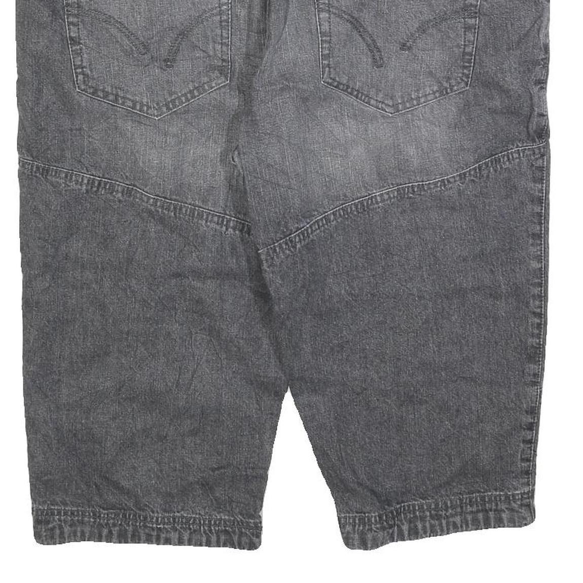 ARIZONA JEAN COMPANY Mens Grey Casual Denim Shorts XL W38 Relaxed Fit Reflective