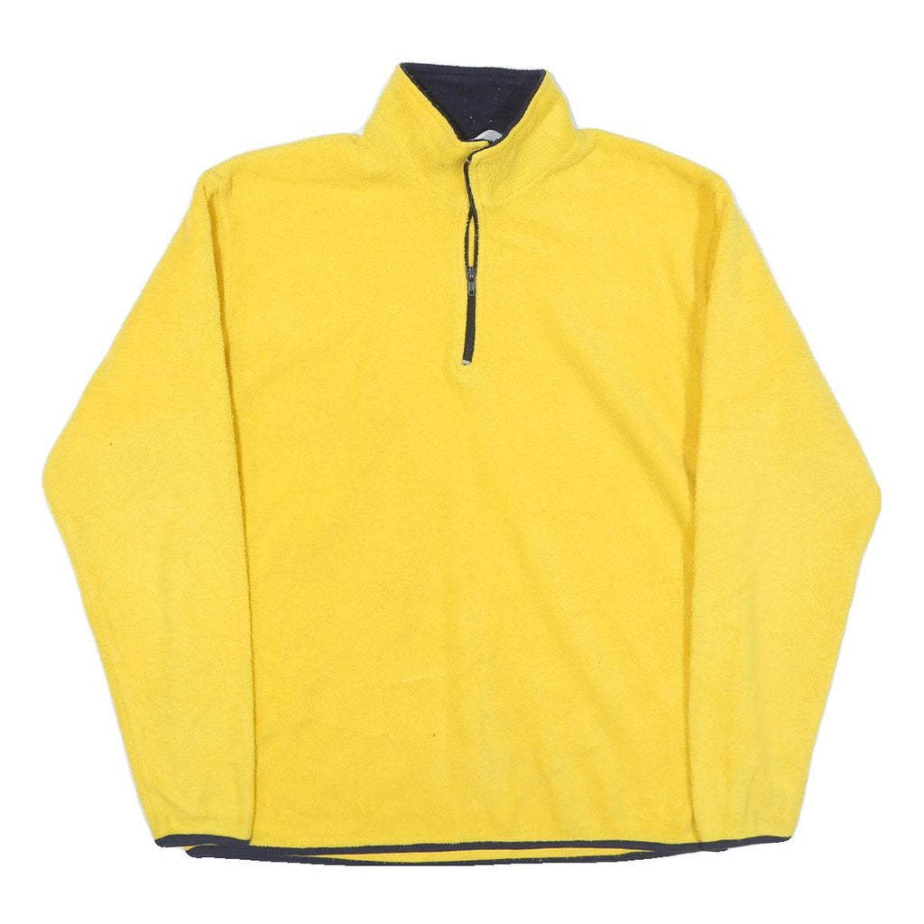 COURT CLUB Mens Yellow Yellow Plain Pullover Crew Neck Basic Knit S Casual