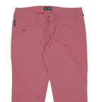 ARMANI JEANS Womens Capris Red Casual M W28 Button Front Relaxed Fit