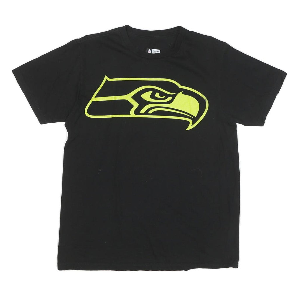 NFL Mens Black Graphic T-Shirt M Short Sleeve Crew Neck Cotton Blend Sportswear